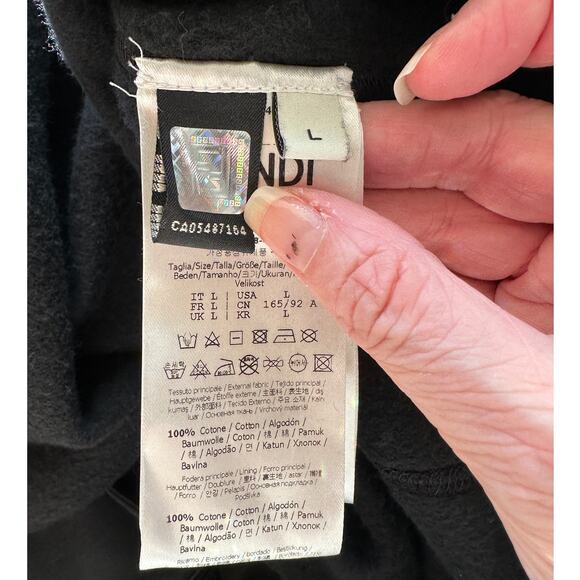 Fendi Black Roma 1925 Logo Crewneck Sweatshirt Women’s L - Picture 11 of 16